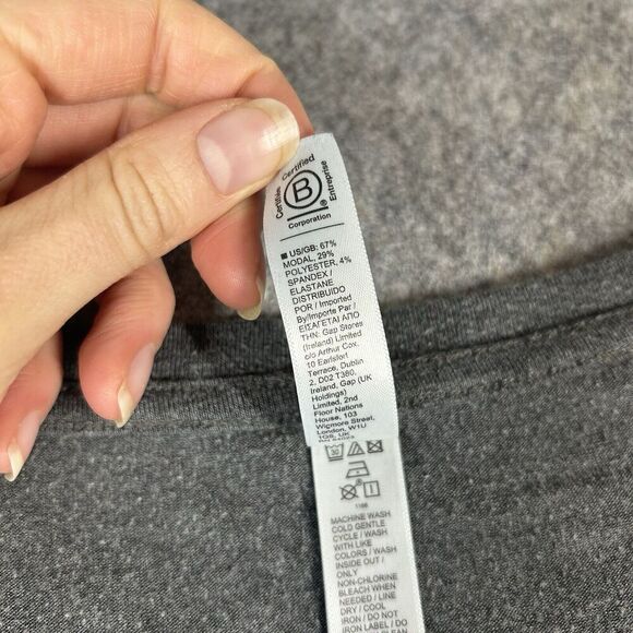 Athleta Cloudlight Stratus Top Womens Large Gray Long Sleeve Scoop Neck - Picture 4 of 7